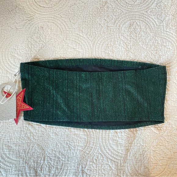 NWT Paperoc green glitter tube top size xl - Picture 3 of 4